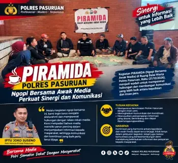 PIRAMIDA Polres Pasuruan, Ngopi Bersama Awak Media Perkuat Sinergi dan Komunikasi