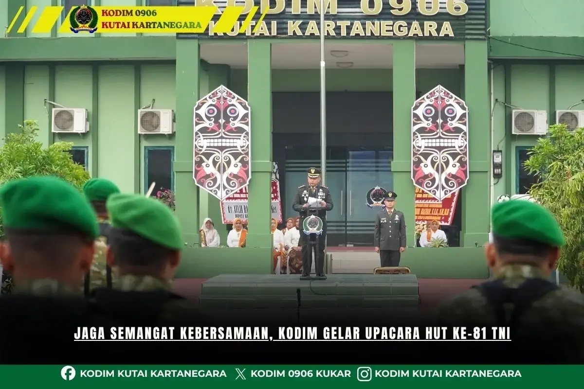 Jaga Semangat Kebersamaan, Kodim Gelar Upacara HUT ke-81 TNI