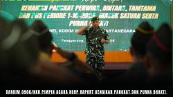 Dandim 0906/Kkr Pimpin Acara Korp Raport Kenaikan Pangkat Dan Purna Bhakti